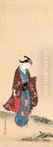 Elegant Young Kabuki Actor by Nishikawa Sukenobu