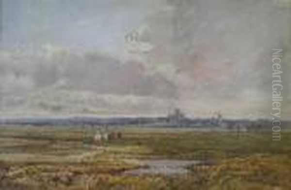 Landscape Withfigure And Cattle - view 1