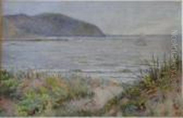 South Westcoastal Scene With Sailing Boat - view 1