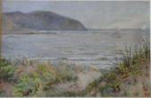 South Westcoastal Scene With Sailing Boat by Arthur Suker