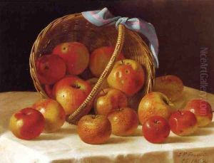 Red and Yellow Apples in a Basket by John Defett Francis