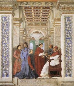 Foundation of the Library 1477 by Melozzo da Forli