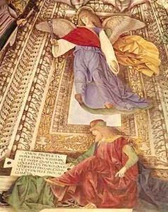 Amos and the Angel holding the pincers of the Passion from the Sacristry of St Mark by Melozzo da Forli