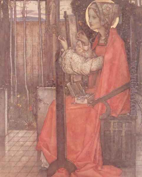 St Clare, as Patron Saint of Embroidery - view 1