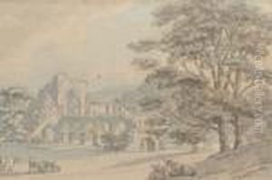 Cattle Grazing Before Tintern Abbey