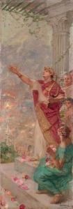 Neron Devant L'incendie De Rome by Gustave Surand