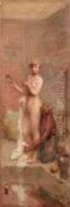 Femme Romaine Dans Son Atrium by Gustave Surand