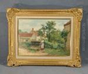 Jeune Femme Au Puits by Gustave Surand
