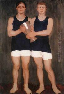 Athletes 1915 by Karoly Ferenczy