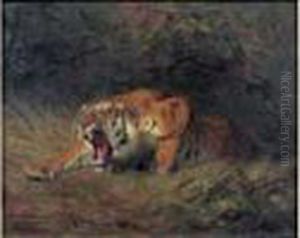 Tigre Rugissant by Gustave Surand