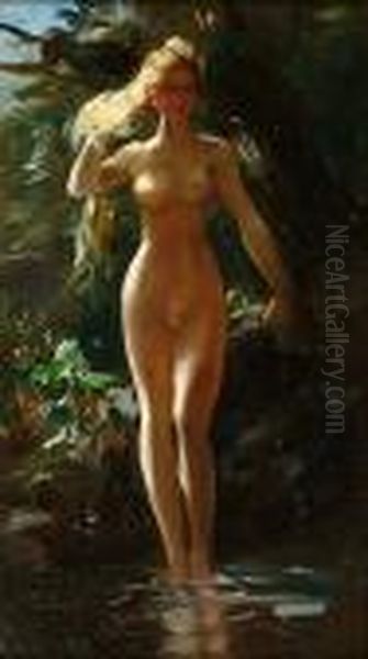 A Female Nude In A Landscape - view 1