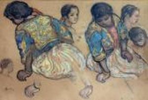 Etude De Femmes Orientales by Andre Sureda
