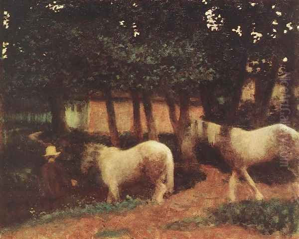 Evening Mood with Horses 1899 - view 1