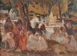 Groupes De Femmes Assises A L'ombre