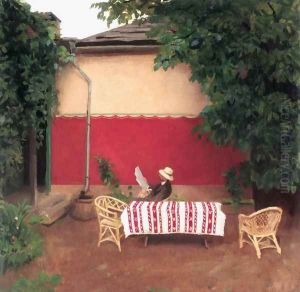 Red Wall 1910 by Karoly Ferenczy