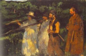 Woodsmen Returning Home 1899 by Karoly Ferenczy