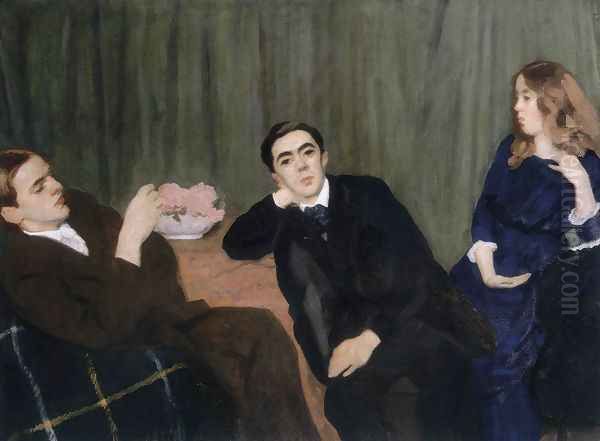 Triple Portrait Sister and Brothers 1911 - view 1