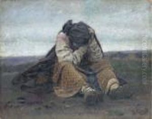 Study Of A Strelets' Wife For The Painting 'the Morning Of Thestreltsi's Execution' by Vasilij Ivanovic Surikov