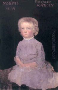 Noemi as a Child 1894 by Karoly Ferenczy