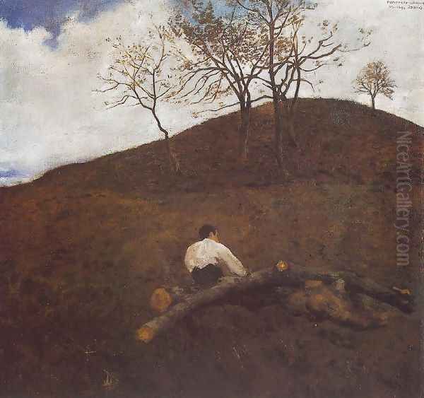 Landscape in Springtime with the Flower Hill 1898 - view 1
