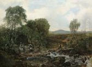 A Girl By A Rocky River by John Surtees