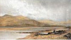 Figures By An Estuary In Wales by John Surtees