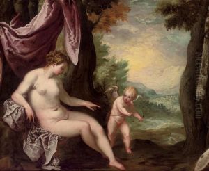 Venus And Cupid In A Landscape