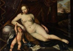 Venus Und Amor by Lambert Sustris