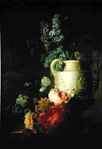 A Marble Vase of Lilac by Pieter Faes