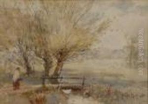 Figure By A Stream by Lester Sutcliffe