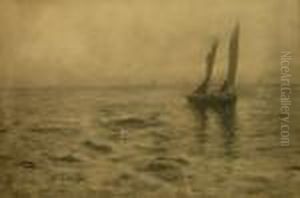 Fishing Boat At Sea by Lester Sutcliffe