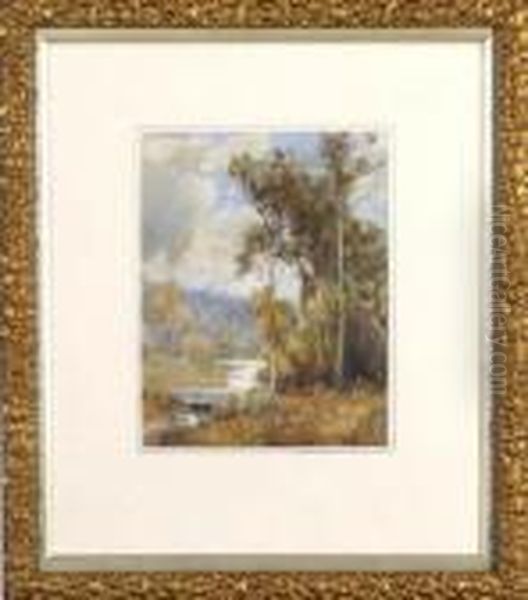 Trees By A River On A Summers Day - view 1