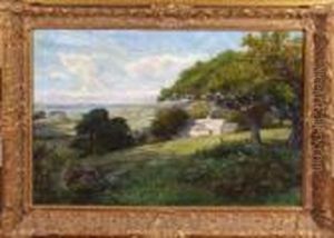 A Whitewashed Cottage Overlooking An Estuary