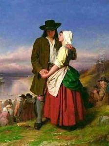 The Parting of Evangeline and Gabriel by John Faed
