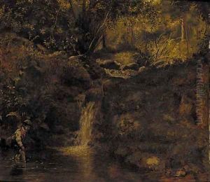 The trout pool by John Faed