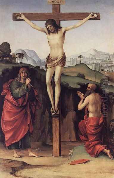 Crucifixion with Sts John and Jerome c. 1485 - view 1