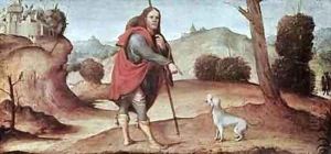 St Rocco from a predella panel