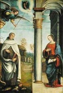 The Annunciation with St Albert the Carmelite