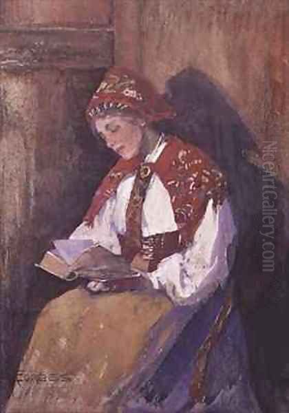 Lady Reading - view 1