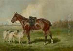 Horse And Two Greyhounds. 1891