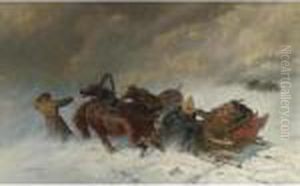 Into The Blizzard by Nikolai Egorovich Sverchkov