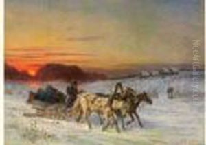 Winter Troika by Nikolai Egorovich Sverchkov