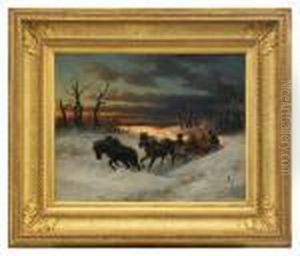 The Return From The Hunt by Nikolai Egorovich Sverchkov
