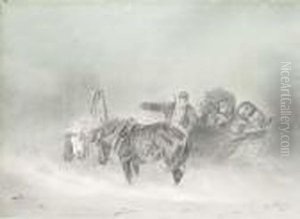 Winter Troika In A Snowstorm - view 1