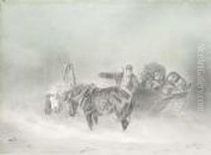 Winter Troika In A Snowstorm by Nikolai Egorovich Sverchkov