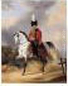 Portrait Of An Officer Of The Life-guards Hussars Regiment