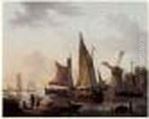 Bateaux, Voiles Deployees, Dans Un Port En Hollande