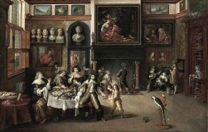 Supper at the House of Burgomaster Rockox 1630-35 by Frans the younger Francken