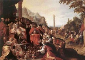 Worship of the Golden Calf by Frans the younger Francken