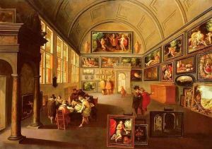 The interior of a picture gallery